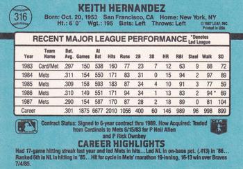 Keith Hernandez  baseball card collectible - Main Image 2