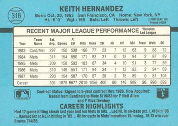 Keith Hernandez  baseball card collectible - Main Image 2