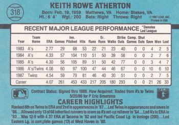 Keith Atherton  baseball card collectible - Main Image 2