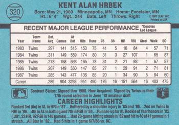 Kent Hrbek  baseball card collectible - Main Image 2
