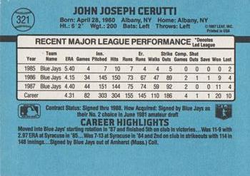 John Cerutti  baseball card collectible - Main Image 2