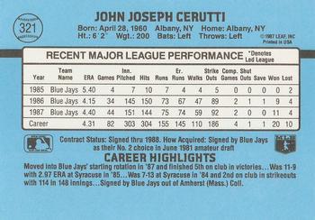 John Cerutti  baseball card collectible - Main Image 2