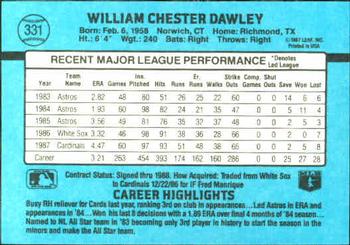 Bill Dawley  baseball card collectible - Main Image 2