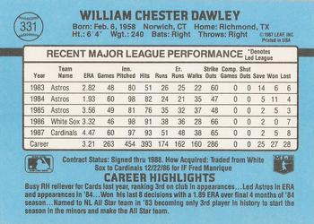 Bill Dawley  baseball card collectible - Main Image 2