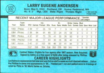 Larry Andersen  baseball card collectible - Main Image 2