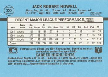Jack Howell  baseball card collectible - Main Image 2