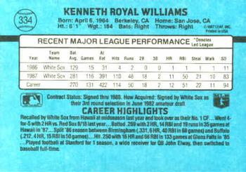Ken Williams  baseball card collectible - Main Image 2