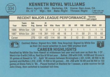 Ken Williams  baseball card collectible - Main Image 2
