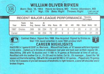 Billy Ripken  baseball card collectible - Main Image 2
