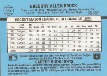 Greg Brock  baseball card collectible - Main Image 2