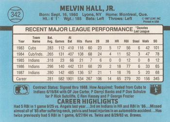 Mel Hall  baseball card collectible - Main Image 2