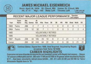Jim Eisenreich  baseball card collectible - Main Image 2
