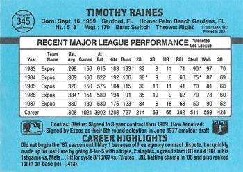 Tim Raines  baseball card collectible - Main Image 2