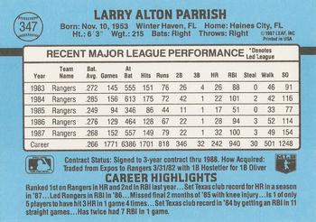 Larry Parrish  baseball card collectible - Main Image 2
