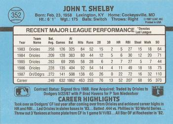 John Shelby  baseball card collectible - Main Image 2