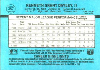 Ken Dayley  baseball card collectible - Main Image 2