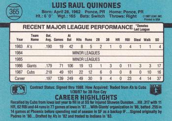 Luis Quinones  baseball card collectible - Main Image 2