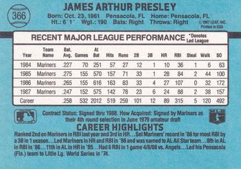 Jim Presley  baseball card collectible - Main Image 2