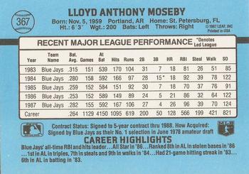 Lloyd Moseby  baseball card collectible - Main Image 2