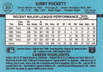 Kirby Puckett  baseball card collectible - Main Image 2