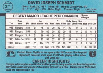 Dave Schmidt  baseball card collectible - Main Image 2