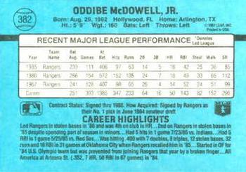 Oddibe McDowell  baseball card collectible - Main Image 2