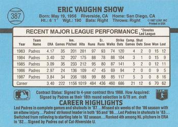 Eric Show  baseball card collectible - Main Image 2