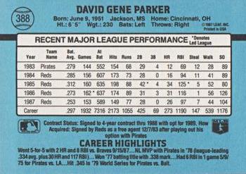 Dave Parker  baseball card collectible - Main Image 2