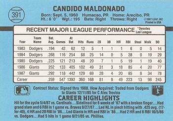 Candy Maldonado  baseball card collectible - Main Image 2