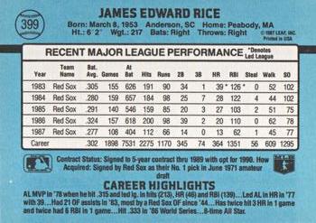 Jim Rice  baseball card collectible - Main Image 2