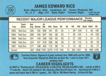 Jim Rice  baseball card collectible - Main Image 2