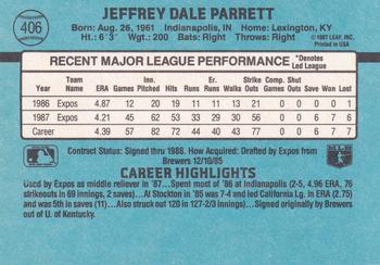 Jeff Parrett  baseball card collectible - Main Image 2