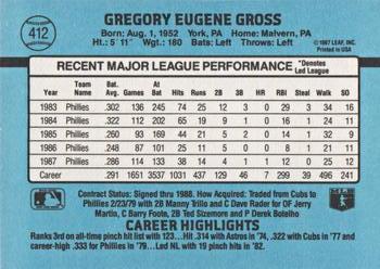Greg Gross  baseball card collectible - Main Image 2