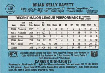 Brian Dayett  baseball card collectible - Main Image 2