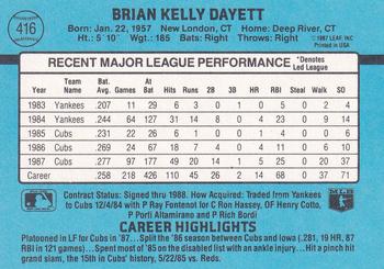 Brian Dayett  baseball card collectible - Main Image 2