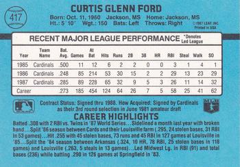 Curt Ford  baseball card collectible - Main Image 2