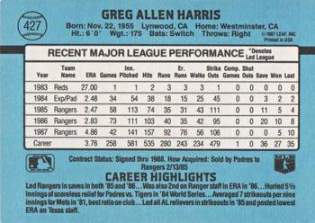 Greg Harris  baseball card collectible - Main Image 2