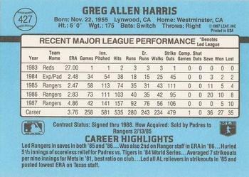 Greg Harris  baseball card collectible - Main Image 2