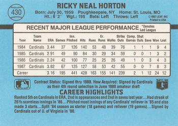 Ricky Horton  baseball card collectible - Main Image 2