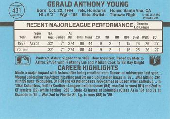 Gerald Young  baseball card collectible - Main Image 2