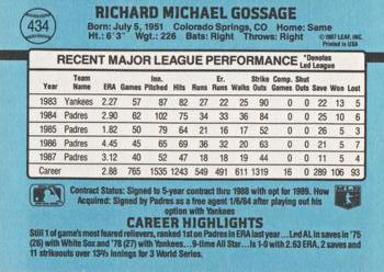 Rich Gossage  baseball card collectible - Main Image 2