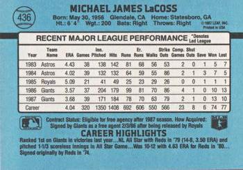 Mike LaCoss  baseball card collectible - Main Image 2