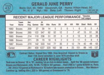 Gerald Perry  baseball card collectible - Main Image 2