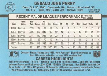 Gerald Perry  baseball card collectible - Main Image 2