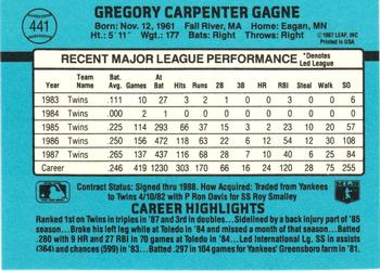 Greg Gagne  baseball card collectible - Main Image 2