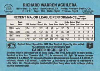 Rick Aguilera  baseball card collectible - Main Image 2