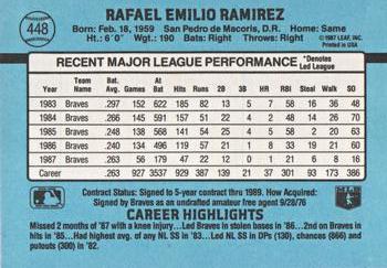 Rafael Ramirez  baseball card collectible - Main Image 2