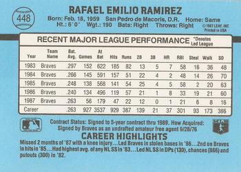 Rafael Ramirez  baseball card collectible - Main Image 2