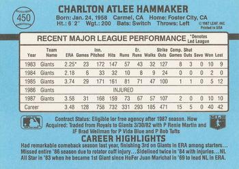 Atlee Hammaker  baseball card collectible - Main Image 2