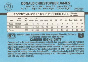 Chris James  baseball card collectible - Main Image 2